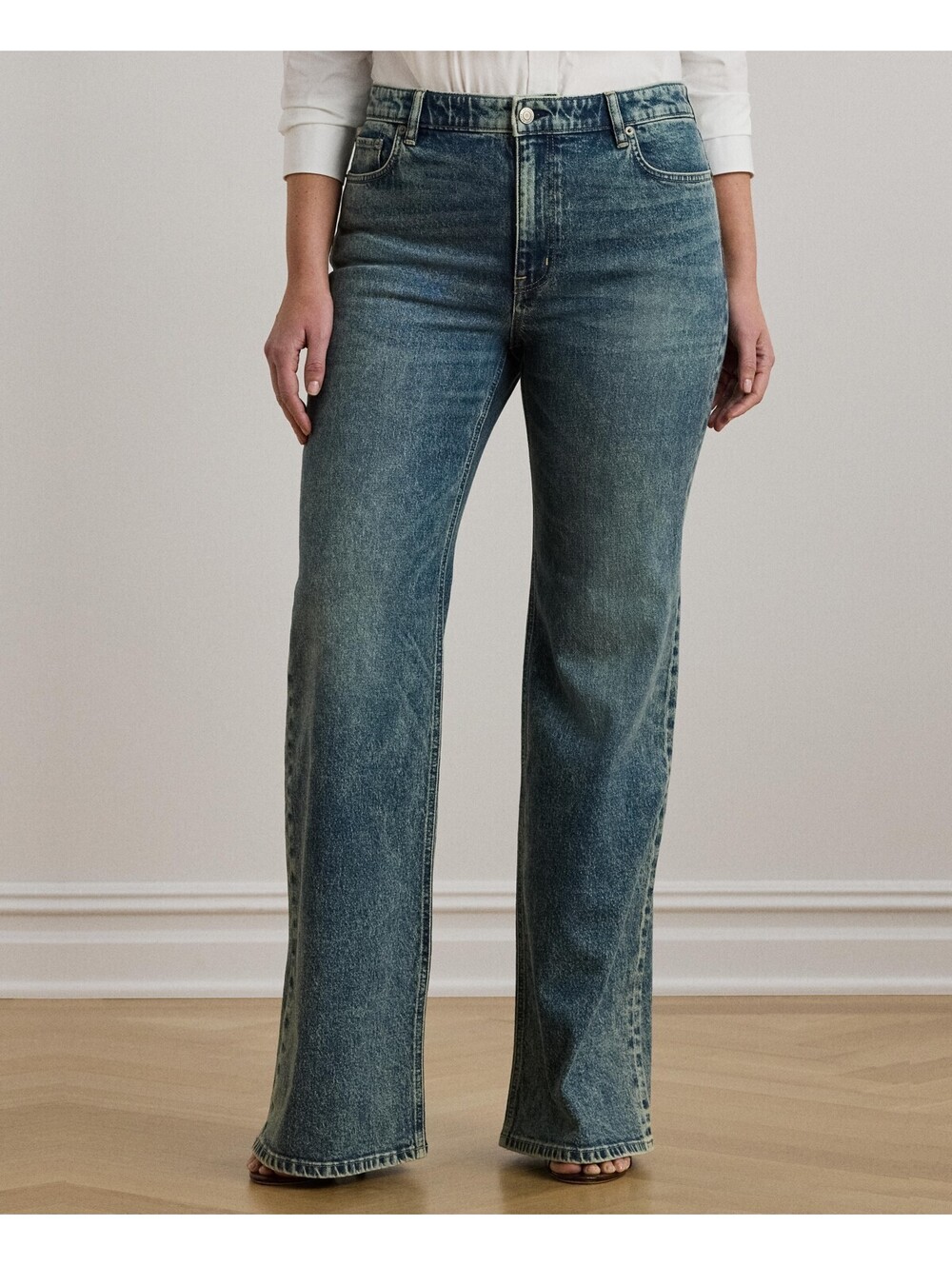 Lauren Ralph Lauren Plus Size High-Rise Flare-Leg Jeans Haze Wash 20W
